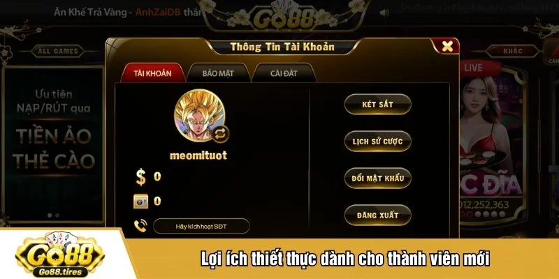 Đăng ký Go88 là bước đầu để truy cập hệ thống giải trí