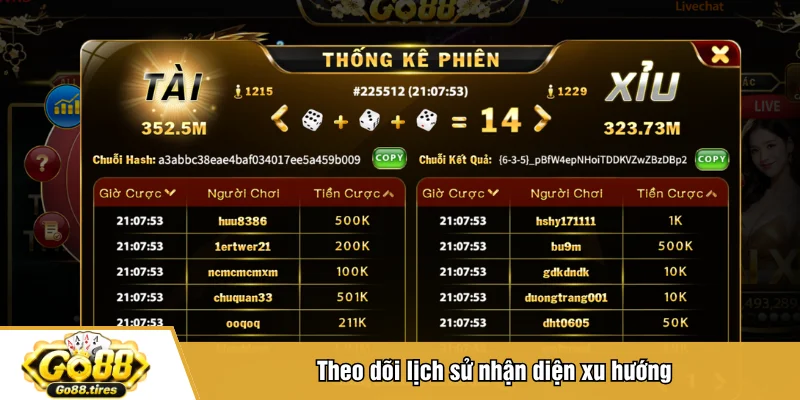 Theo dõi lịch sử nhận diện xu hướng